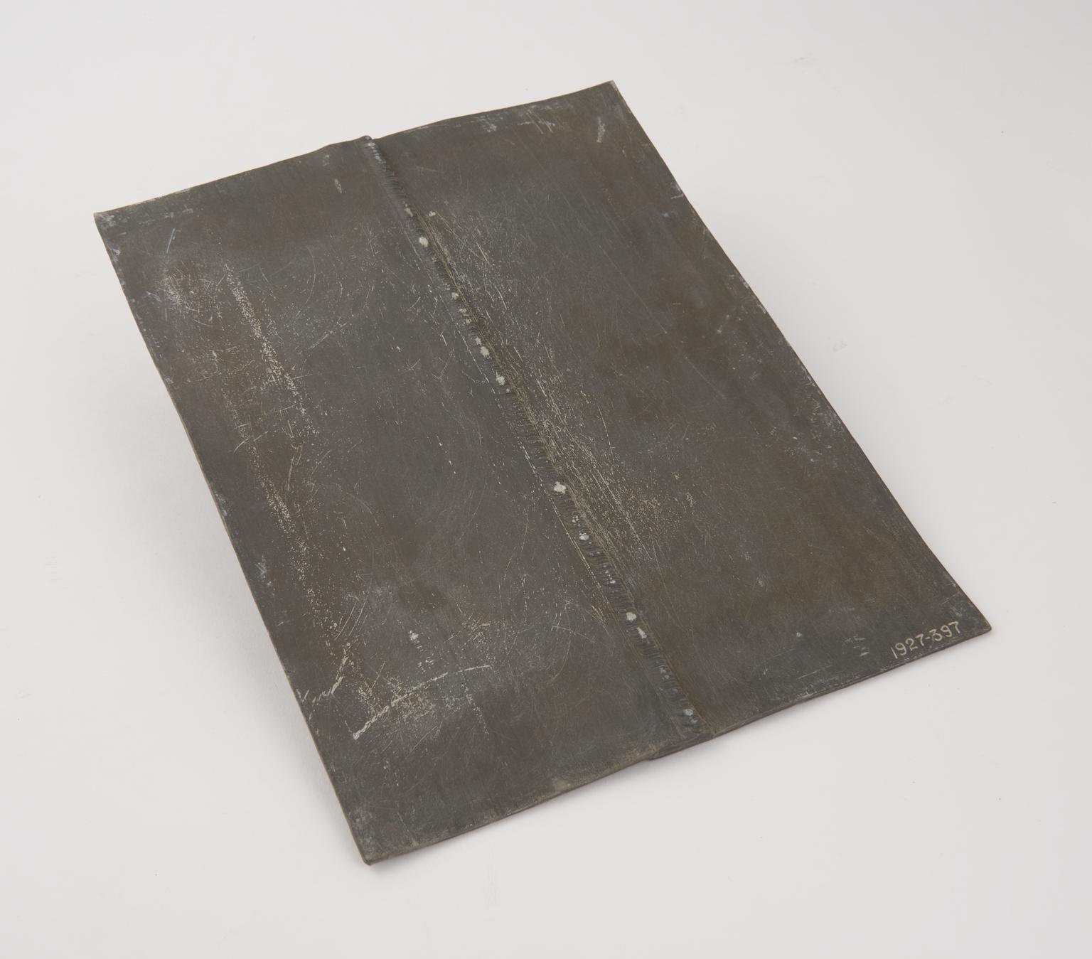 Upright lapped lead plate seam | Science Museum Group Collection