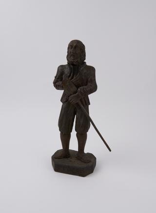 Wooden figure of Saint Fiacre