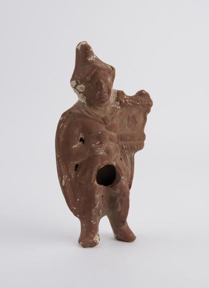 Hollow terracotta figure of gnome-like male