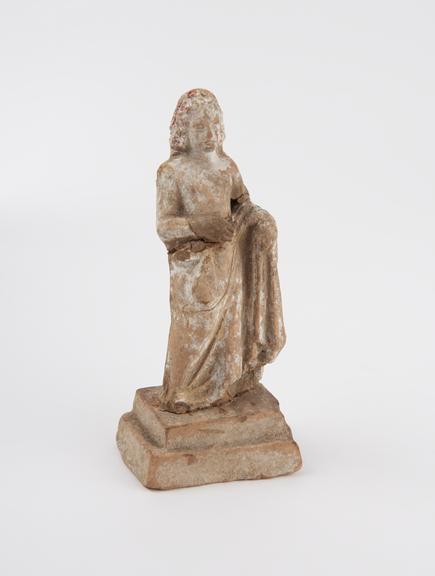 Draped figure, female, terracotta, probably Greek, 330BC-200BC