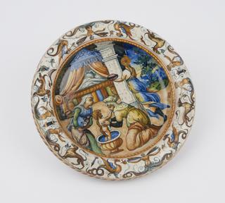 Bowl with childbirth scenes