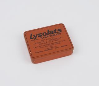 Tin containing 2 tubes of Lysolats