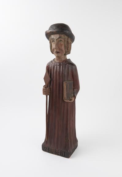 Wooden figure of Saint Hubert