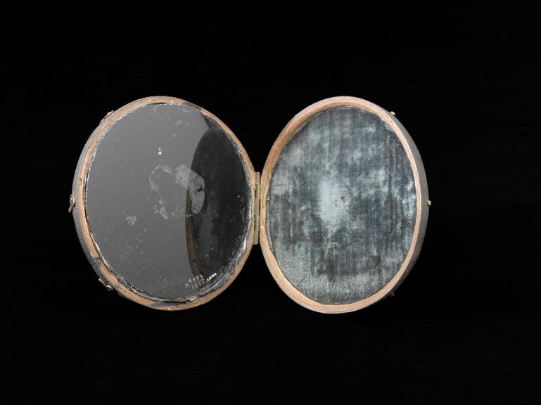Claude Lorrain mirror in shark skin case
