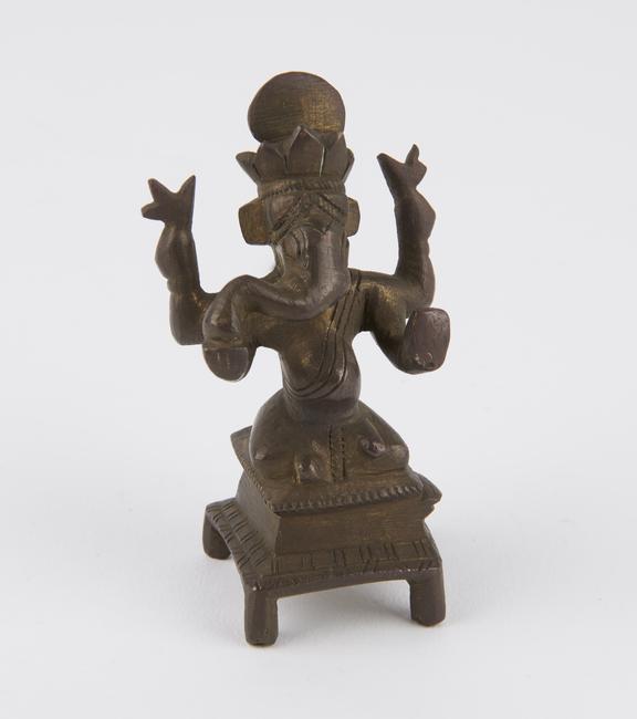 Brass figure of the hindu elephant-god Ganesh, Indian, 1801-1900