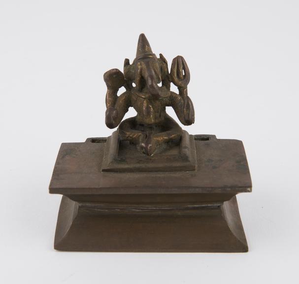 Brass figure of Ganesh, the Hindu elephant god, South Indian