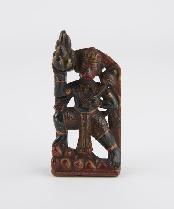 Painted steatite shrine of Hanuman, from Jaipur, India