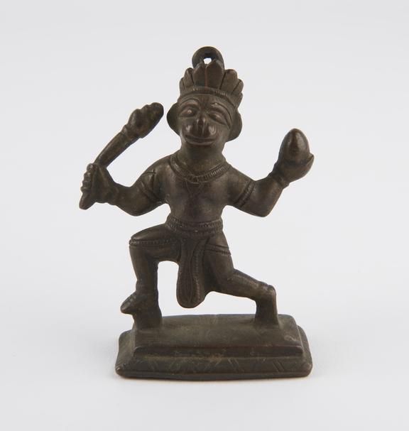 Brass figure of the hindu monkey-warrior Hanuman, Indian