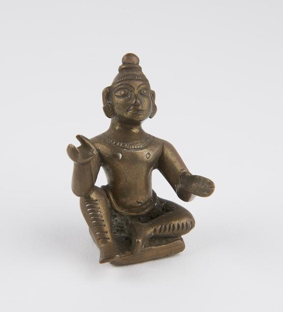 Brass figureine, possibly of the hindu deity Krishna, Indian