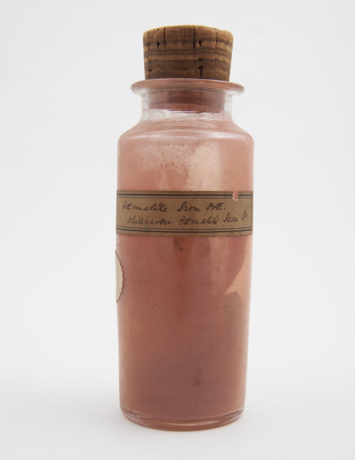Sample of haematite iron ore in powder