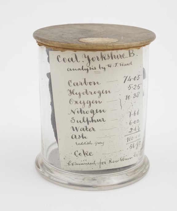 Yorkshire' coal, sample B, analysed by W.J