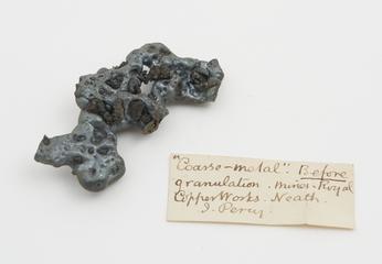 "Coarse metal" before granulation, Mines Royal Copper Works, Neath