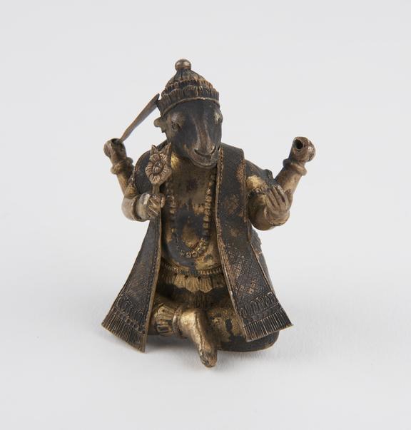 Brass figure, perhaps Kalki