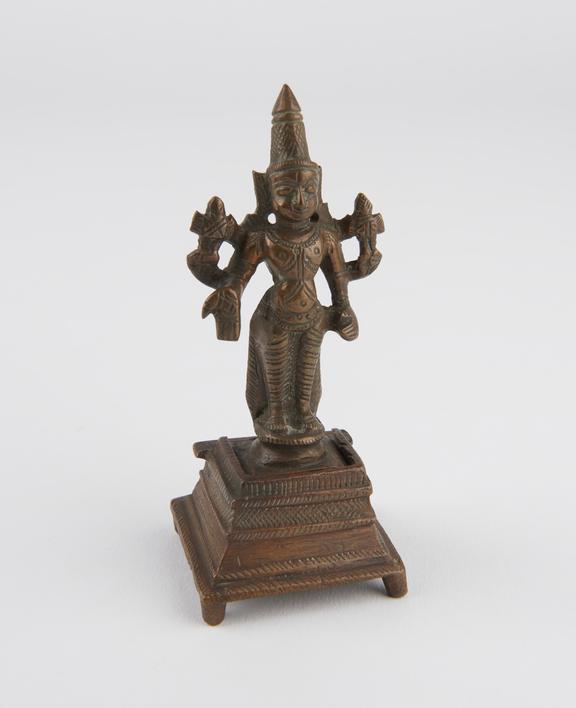 Bronze figure of the hindu god Vishnu, Indian, 1801-1900