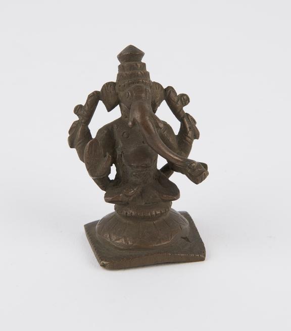 Statue of Ganesh, metal, South India, 1801-1900