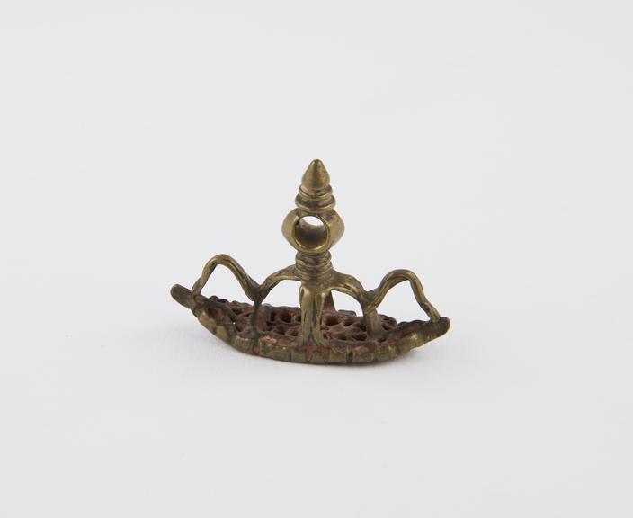 Brass sectarian body stamp, used by devotees of Vishnu, Indian