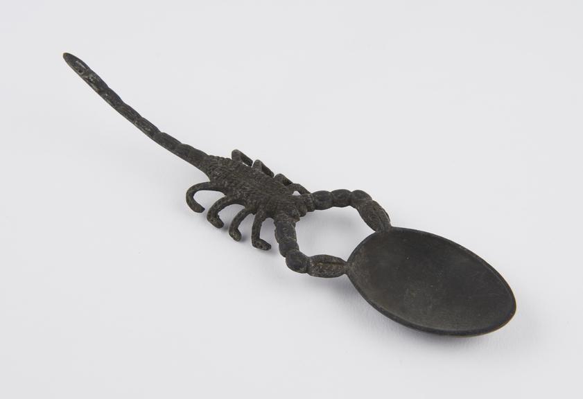 Brass temple lustration spoon, Bengali, 1801-1900