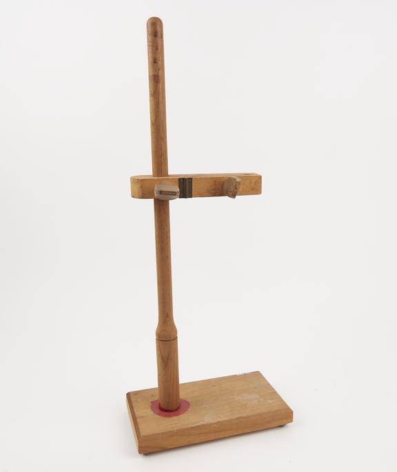 Wooden burette stand with clamp