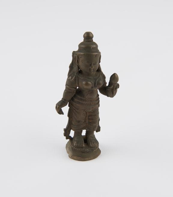 Statue of Lakshmi, brass, South India, 1801-1900