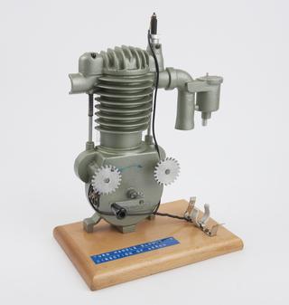 Sectional model of a four-stroke petrol internal-combustion engine