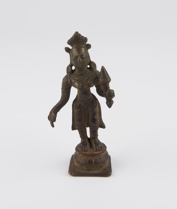 Statue of Lakshmi, metal, South India, 1801-1900