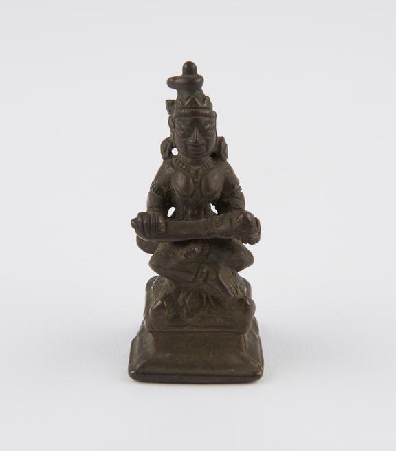 Statue of Annapurna, Hindu goddess of rice, holding a ladle