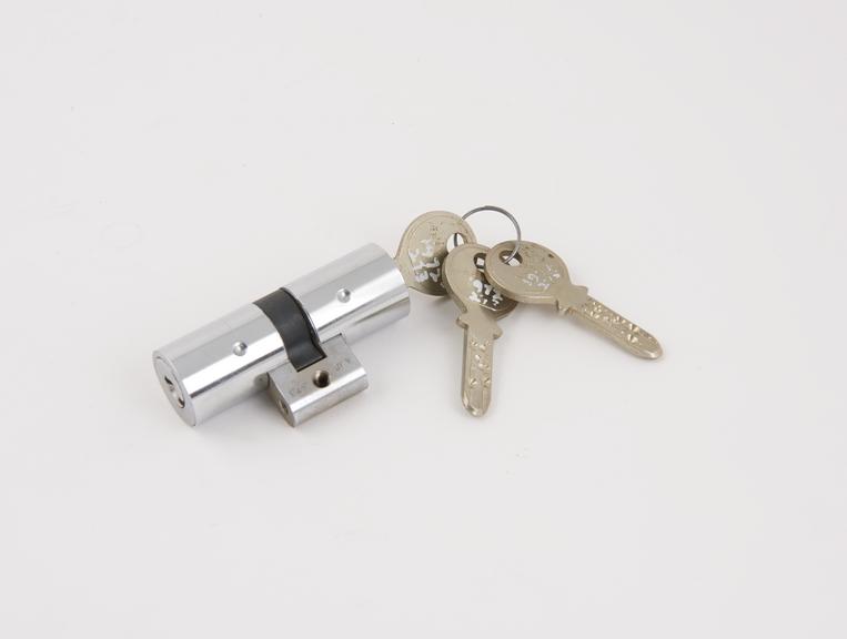 Kaba KW 1515 cylinder lock with 3 keys, 1972