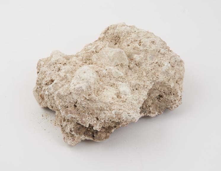 Specimen of Roman concrete, believed to be from slaking pit