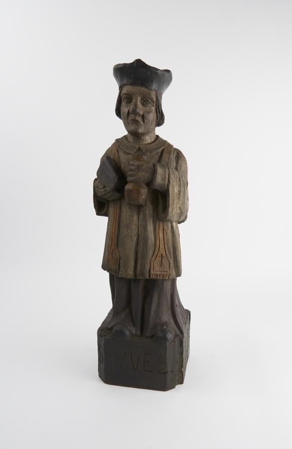 Statue of Saint Yves, wood, French, 17th century(?)