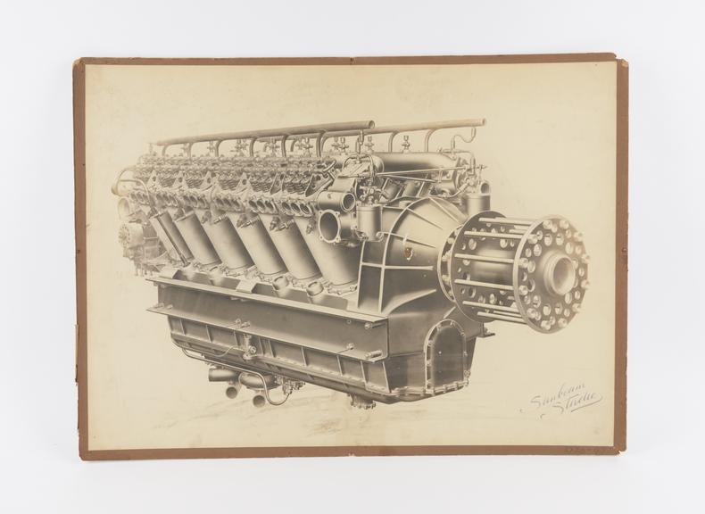 Photograph: 800/900 H.P. 12-cylinder Sikh' engine'