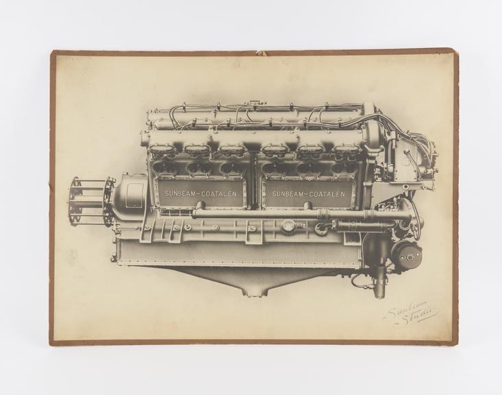 Photograph: 300 H.P. 12-cylinder Maniton' engine'