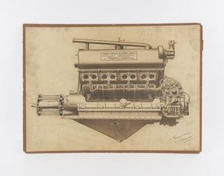 Photograph: 200 H.P. 8-cylinder "Arab 2" engine