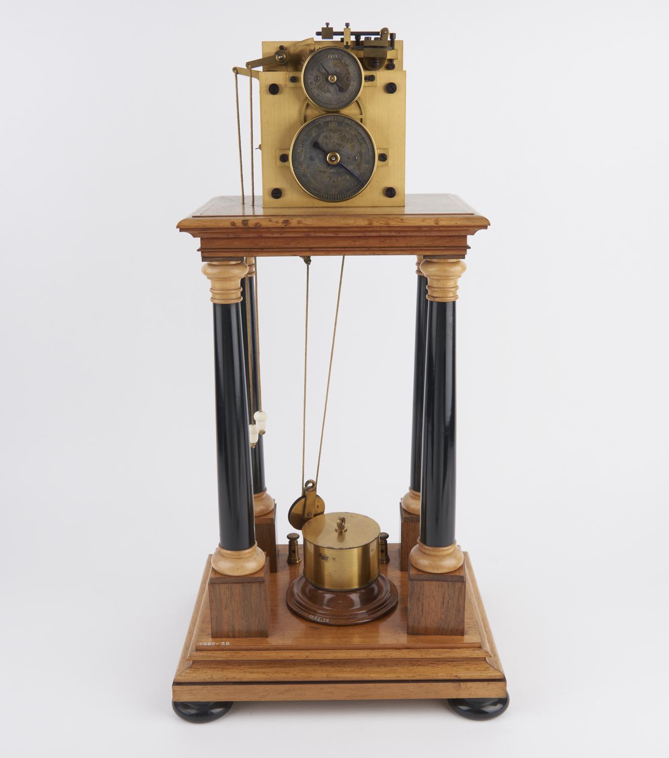 Hipp chronoscope with small galvanometer and key