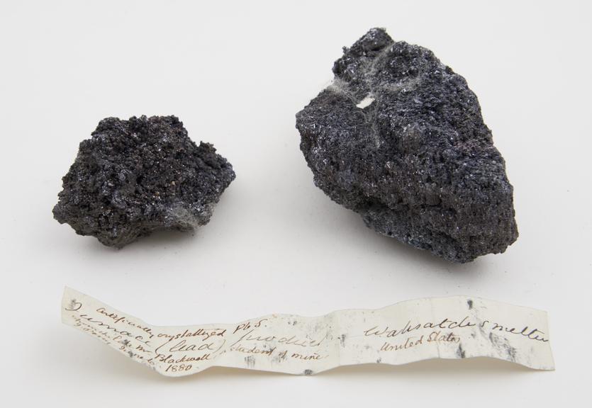 Artificially crystallised sulphide of lead, a furnace product | Science ...