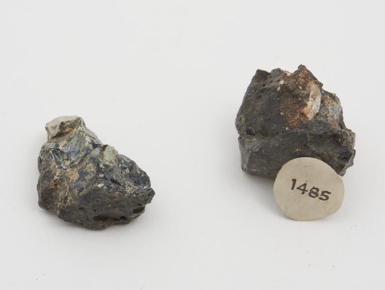 Lead slag with metallic lead found at Alston Moor