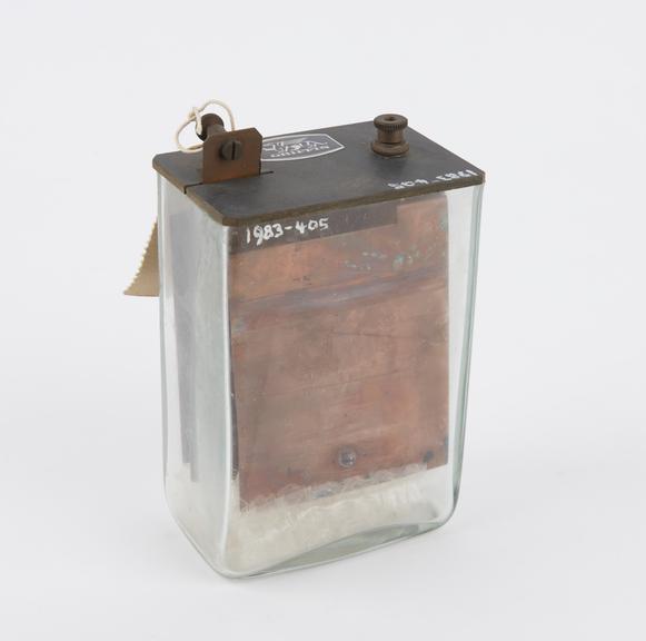 Copper Voltameter by Griffin consisting of rectangular glass