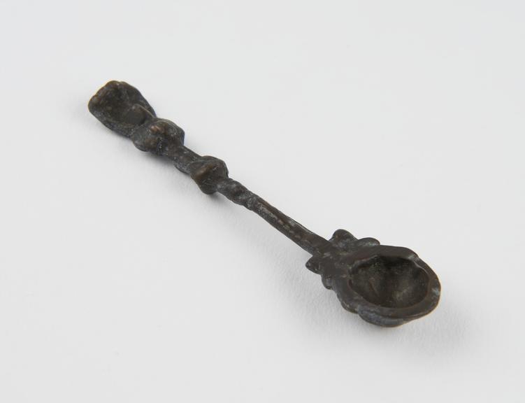 Lustration spoon, bronze (?), Indian, 1801-1900