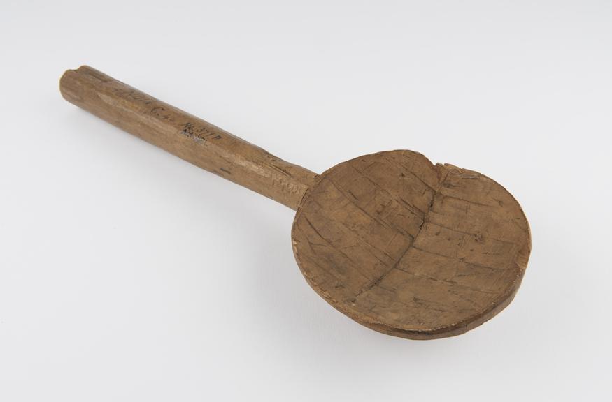 Wooden ladle, Indian, 1880-1920