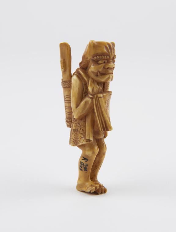 Ivory netsuke, in the form of Oni, the demon