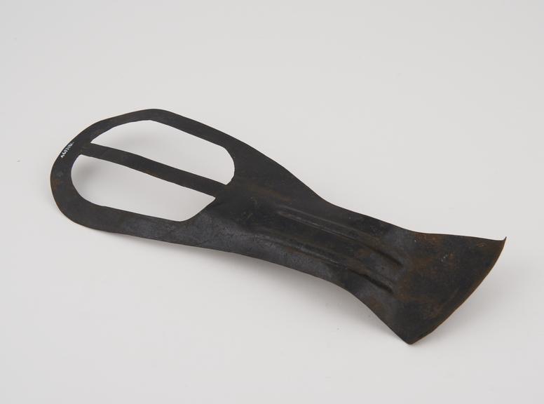 Wrist splint iron, japanned, probably English, 1870-1920