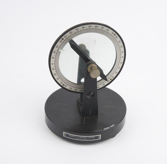 Dip circle with anti-parallax mirror, by Griffin and George Ltd.