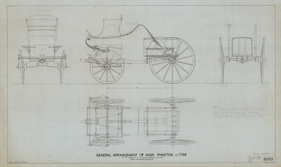 General Arrangement of High Phaeton c.1758