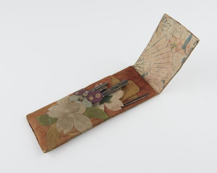 Rectangular floral brocade case