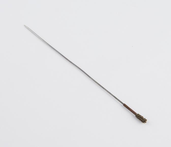 Acupuncture needle, steel and brass, Japanese