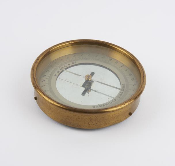 Compass box from a tangent galvanometer by W.G. Pye & Co. Ltd ...