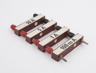 Four current shunts for use with meters