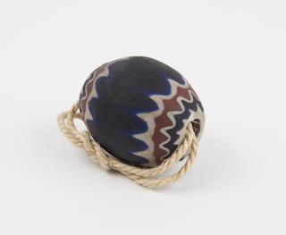 Large white glass bead