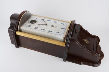 `Karakuri' quartz clock, with automata depicting Alice in Wonderland