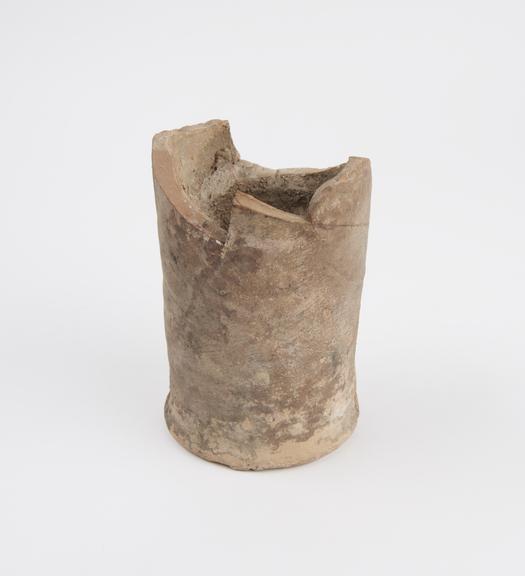 Section of pottery water pipe, probably from a drain, Roman