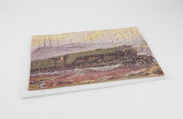 Wooden Interlocking Jigsaw, 'At Full Speed' locomotive puzzle